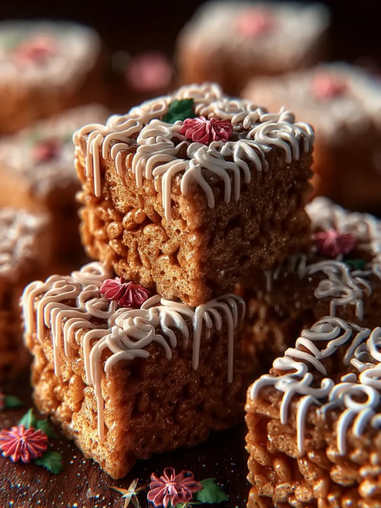Gingerbread Rice Krispie Treats (Festive, Chewy & Spiced) First Image