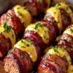 Irresistible Mustard Hasselback Beef Kielbasa Bites First Image