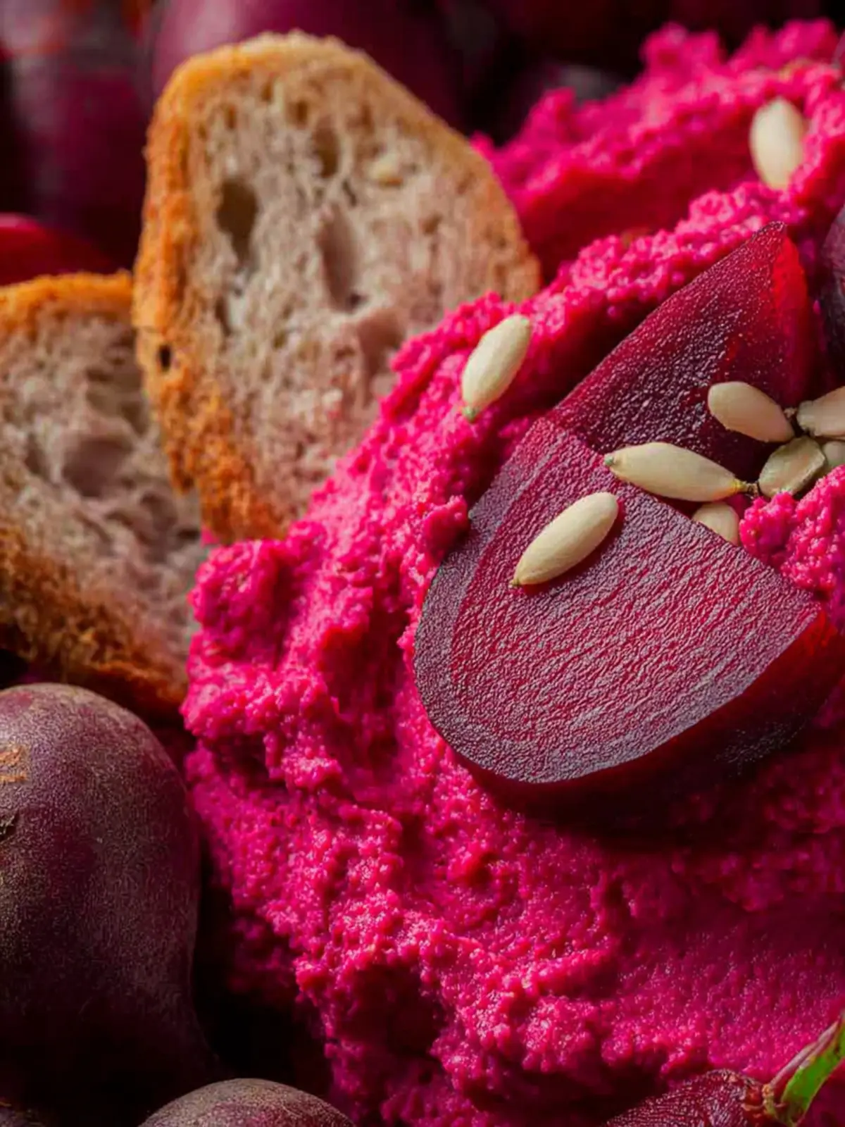 Fresh Beetroot Hummus (Creamy & Naturally Pink) First Image