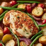 Healthy Chicken Parmesan with Roasted Veggies First Image