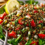 Mediterranean Chopped Lentil Salad with Lemon Dressing First Image