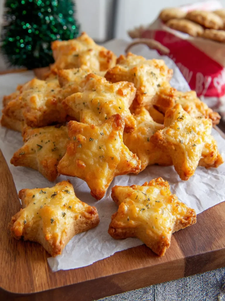 Chili Cheese Shortbread Star Cookies First Image