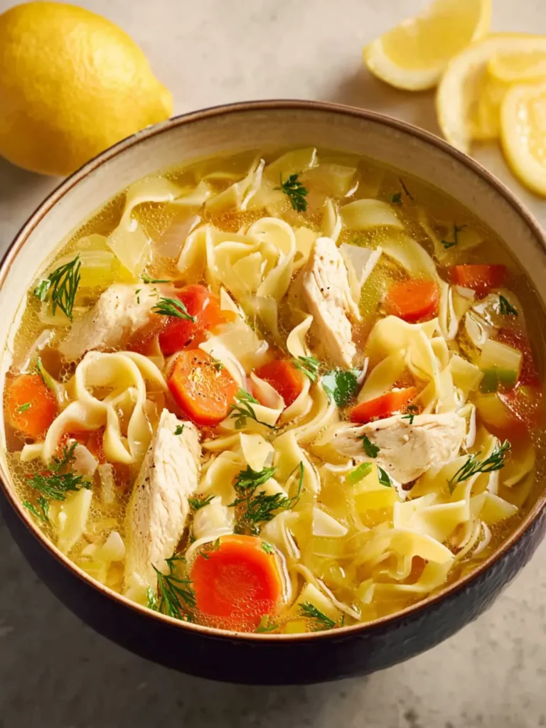 Lemon Chicken Noodle Soup First Image
