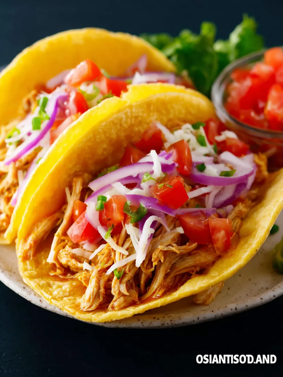 3 Ingredient Crock Pot Chicken Tacos First Image