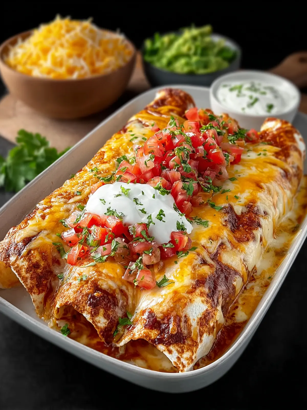 Cream Cheese Chicken Enchiladas First Image