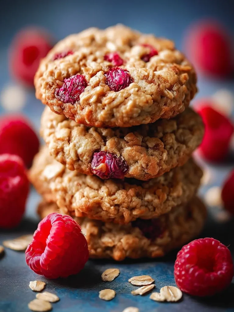 Healthy Raspberry Oatmeal Cookies First Image