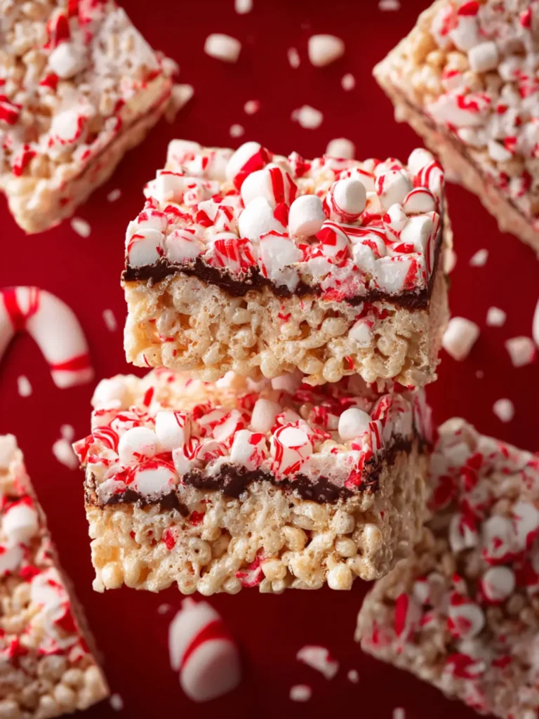 Peppermint Bark Rice Krispies Treats First Image