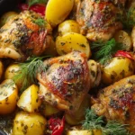 Spicy Dill Chicken Thighs with Potatoes: One-Pan Comfort Delight First Image