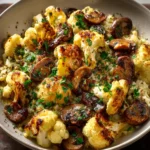 Garlic Cauliflower Mushroom Skillet First Image