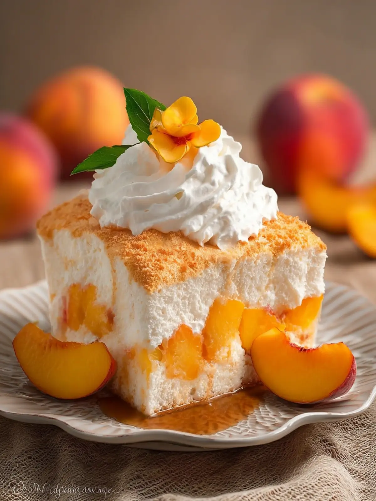 Peach Angel Food Cake First Image