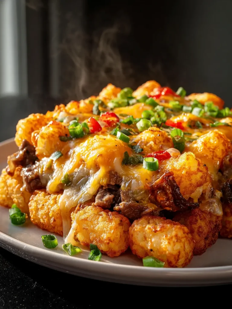 Philly Cheesesteak Tater Tot Bake First Image