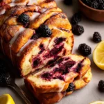 Roasted Blackberry Lemon Pull Apart Bread First Image