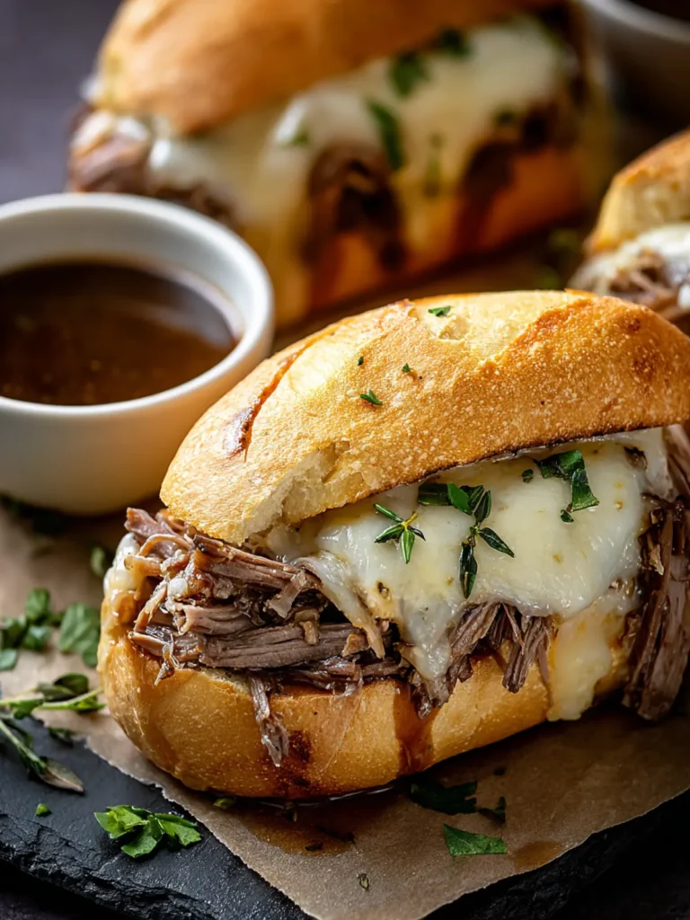 Savory Crockpot French Dip Sandwiches – Easy & Delicious First Image