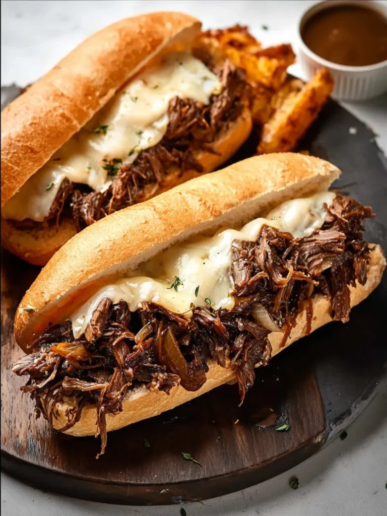 Slow Cooker French Dip Sandwiches First Image