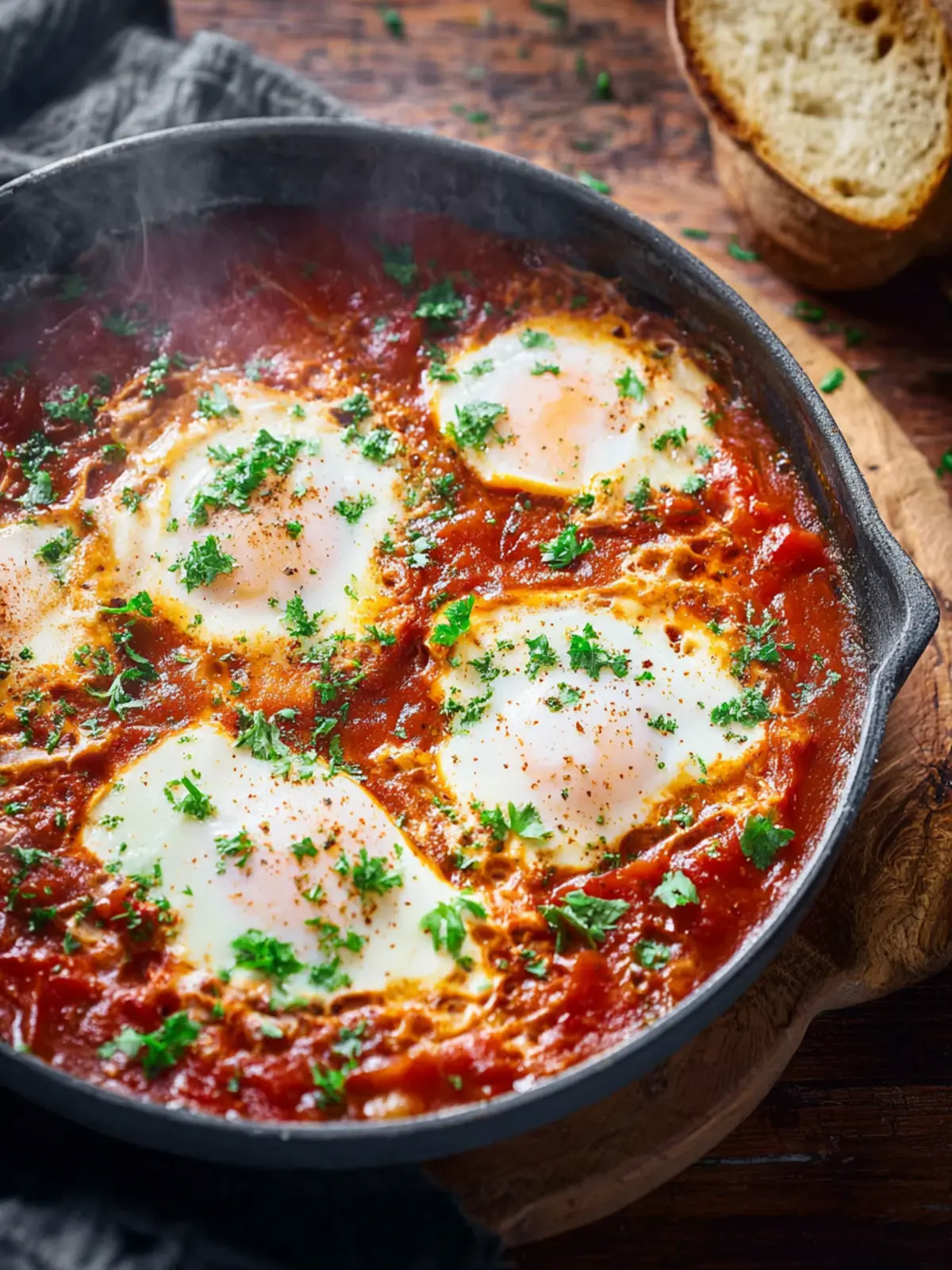 Easy Shakshuka (Eggs Poached in Tomato Sauce) First Image