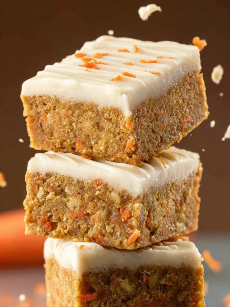 No Bake Carrot Cake Bars First Image