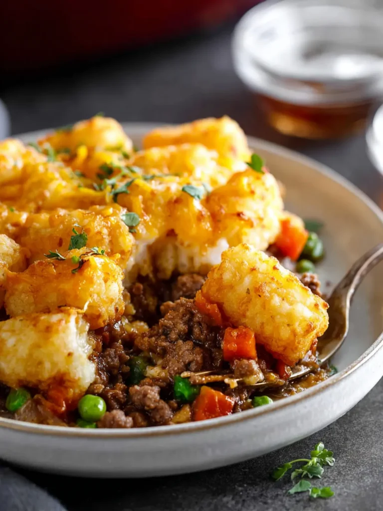 Shepherd’s Pie Tater Tot Casserole First Image