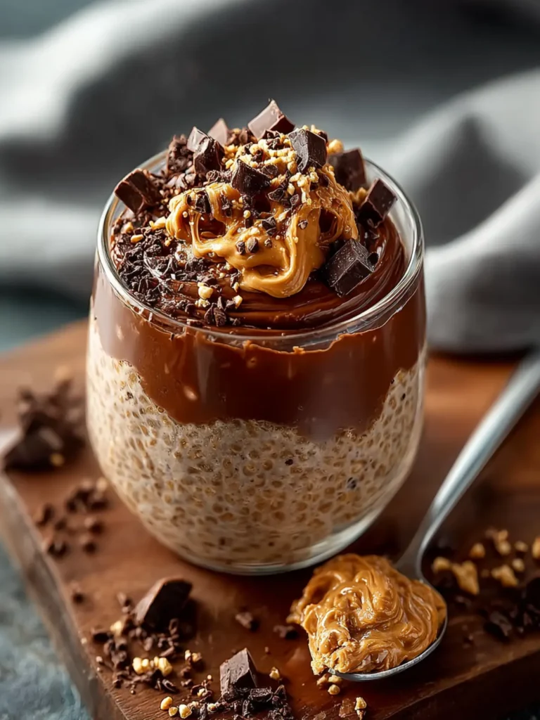 Chocolate Peanut Butter Overnight Oats First Image