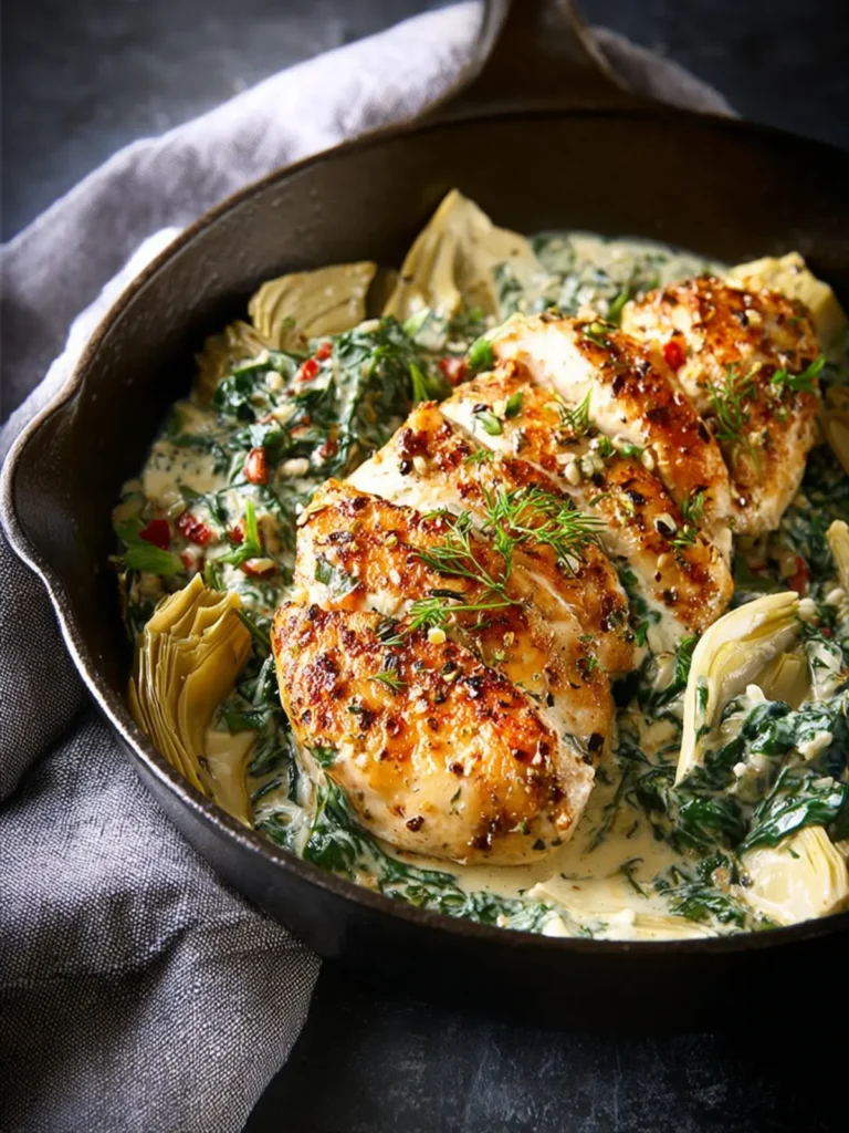 Creamy Spinach Artichoke Chicken First Image