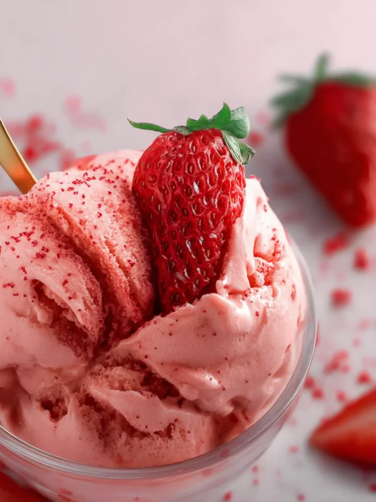 Ninja Creami Strawberry Ice Cream – 3 Ingredients First Image