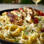 One Pot Chicken Alfredo Pasta First Image