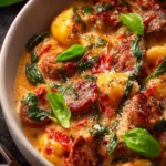 creamy sausage gnocchi First Image