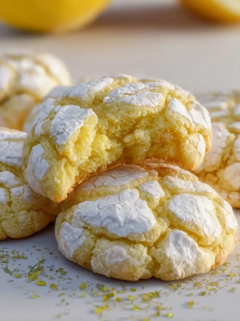 lemon crinkle cookies pudding First Image