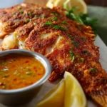 Cajun Fried Snapper with Spicy Dipping Sauce First Image