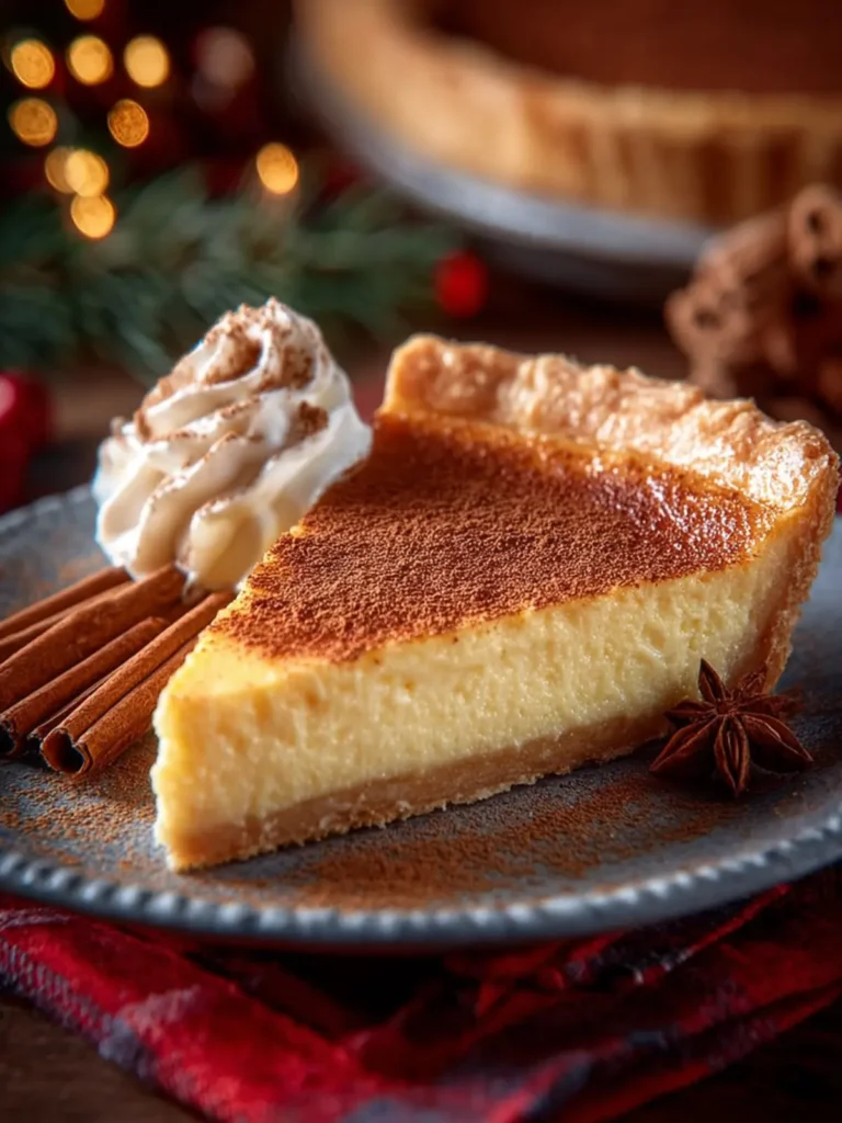 Christmas Eve Custard Pie with Cinnamon & Vanilla First Image