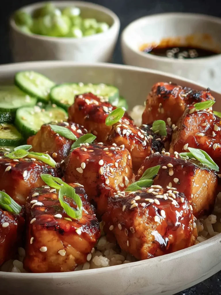 Easy Honey Garlic Salmon Bites (Air Fryer Recipe) First Image
