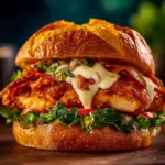 Spicy Chicken Sandwich with Creamy Sauce First Image
